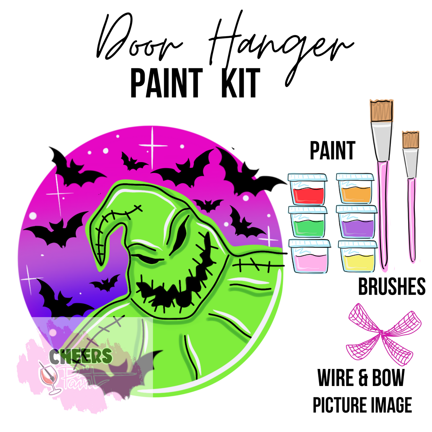 3D Oogie- DIY Door Hanger Craft Wood Paint Kit