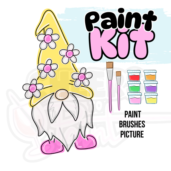 Spring Gnome- DIY Door Hanger Craft Wood Paint Kit