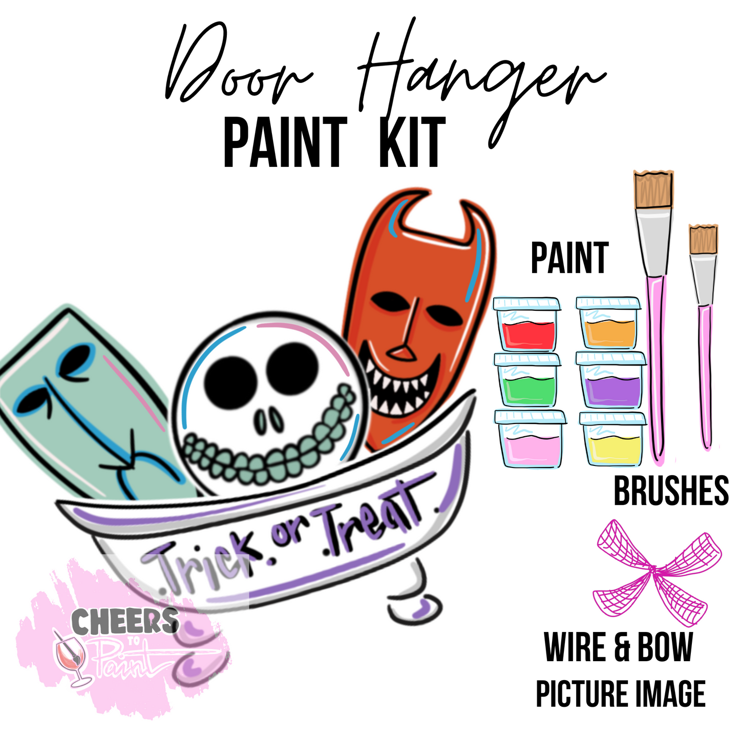 Lock Shock- DIY Door Hanger Craft Wood Paint Kit