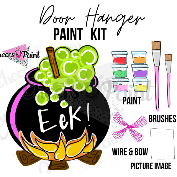 Potion Cauldron- DIY Door Hanger Craft Wood Paint Kit