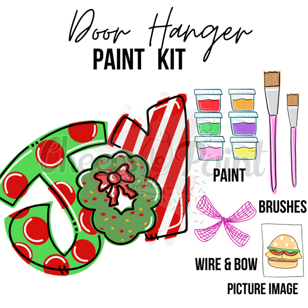 JOY Wreath- DIY Door Hanger Craft Wood Paint Kit