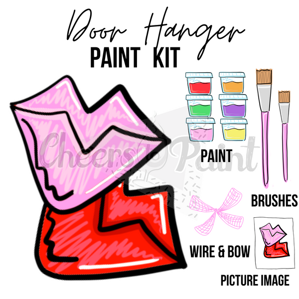 Lips- DIY Door Hanger Craft Wood Paint Kit