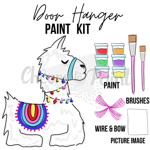 Llama- DIY Door Hanger Craft Wood Paint Kit