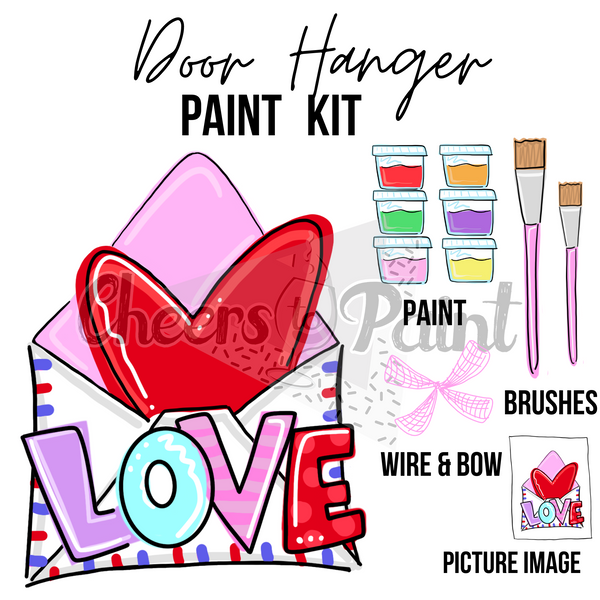 Love Note- DIY Door Hanger Craft Wood Paint Kit