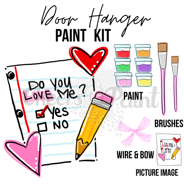 Check Yes or No- DIY Door Hanger Craft Wood Paint Kit