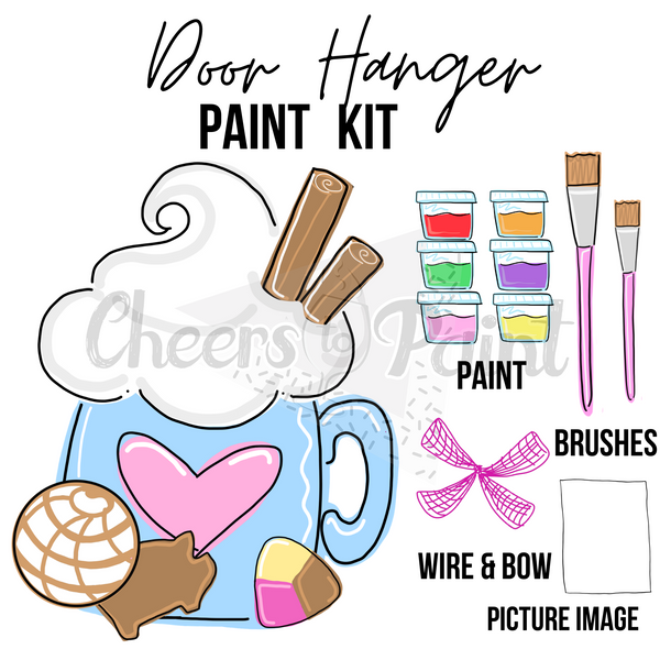 Pan Dulce Mug- DIY Door Hanger Craft Wood Paint Kit