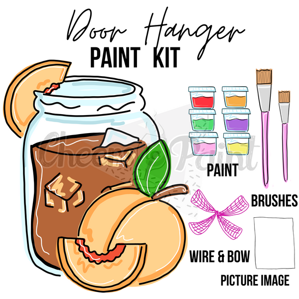 Peach Tea- DIY Door Hanger Craft Wood Paint Kit