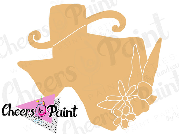 Texas Wild Flowers- DIY Door Hanger Craft Wood Paint Kit
