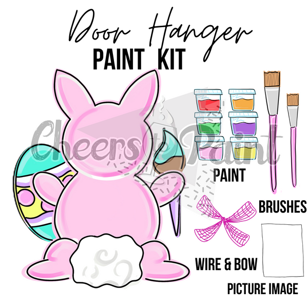 Bunny Artist- DIY Door Hanger Craft Wood Paint Kit