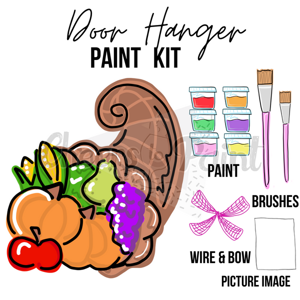 Cornucopia - DIY Door Hanger Craft Wood Paint Kit