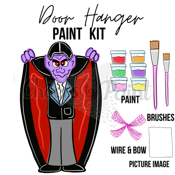 Dracula- DIY Door Hanger Craft Wood Paint Kit