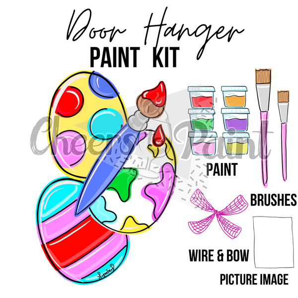 Egg Painting- DIY Door Hanger Craft Wood Paint Kit