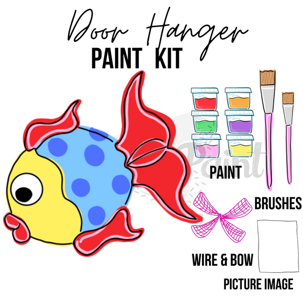 Fish- DIY Door Hanger Craft Wood Paint Kit