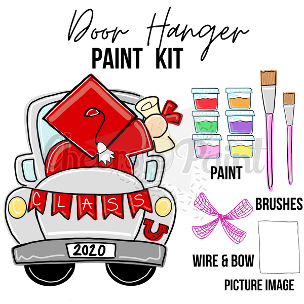 Grad Truck- DIY Door Hanger Craft Wood Paint Kit