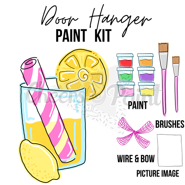 Lemonade- DIY Door Hanger Craft Wood Paint Kit