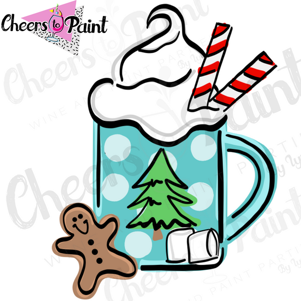 Frosted Mug- DIY Door Hanger Craft Wood Paint Kit