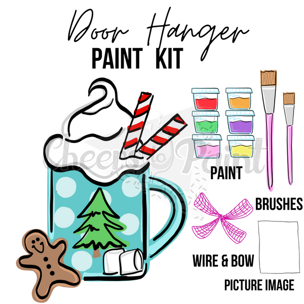 Frosted Mug- DIY Door Hanger Craft Wood Paint Kit