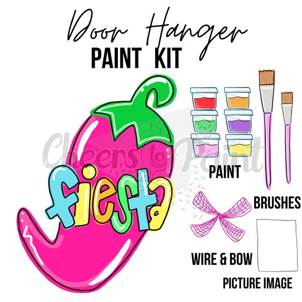 Fiesta Pepper- DIY Door Hanger Craft Wood Paint Kit