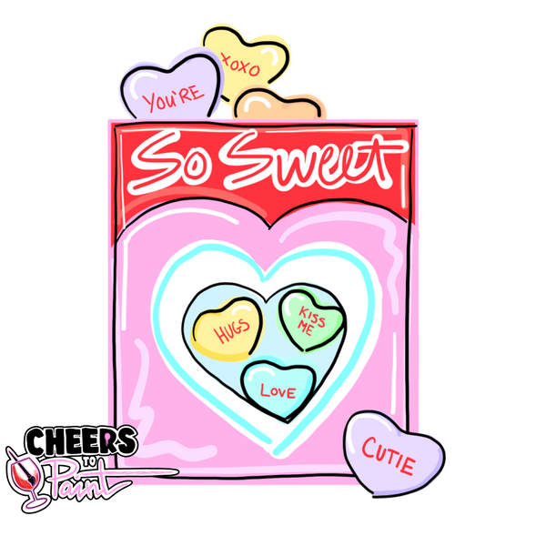 Unfinished Wood- Sweethearts Candy Box Cutout
