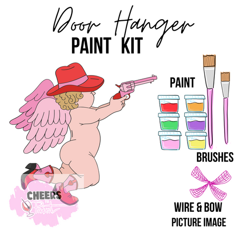 Cowboy Cupid- DIY Door Hanger Craft Wood Paint Kit