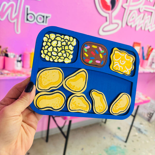 Kids Cuisine TV Dinner – Hand-Painted Wood Nostalgia Art