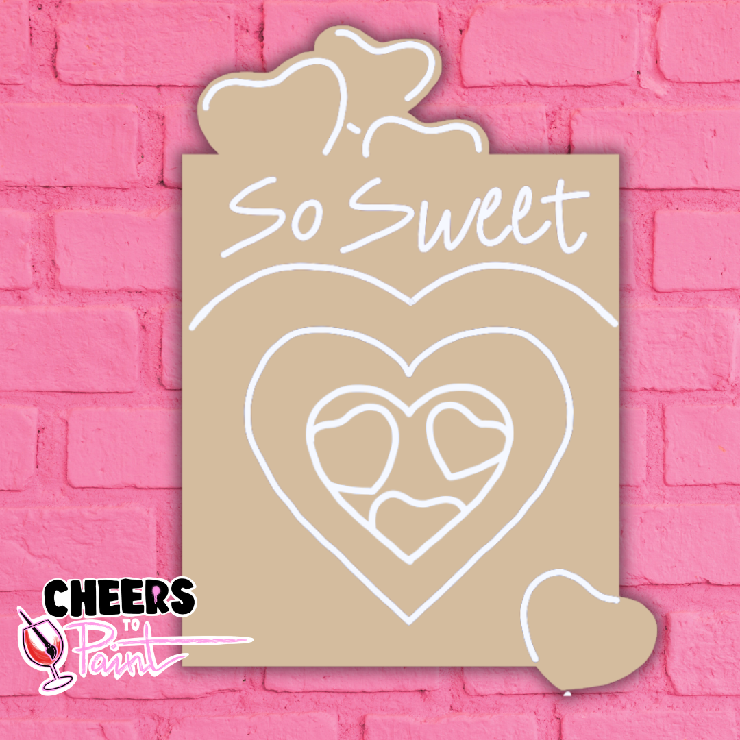 Unfinished Wood- Sweethearts Candy Box Cutout