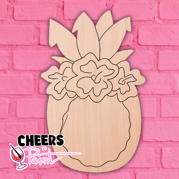 Unfinished Wood- Pineapple Cutout