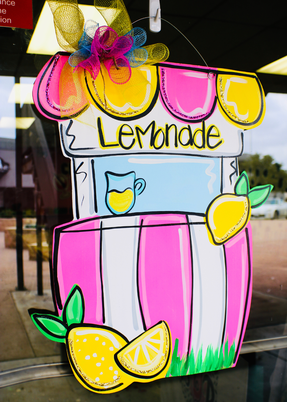 Lemonade Stand Hand Painted Wood Door Hanger