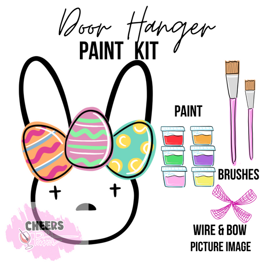 Bunny Eggs- DIY Door Hanger Craft Wood Paint Kit