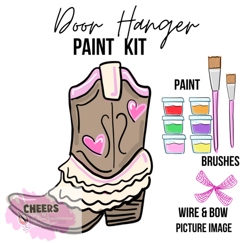Cowgirl Boot- DIY Door Hanger Paint Kit