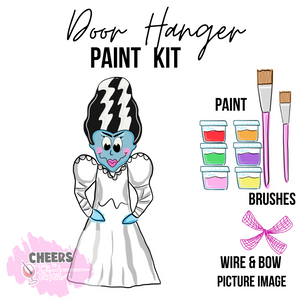 Bride of Frankenstein- DIY Door Hanger Craft Wood Paint Kit