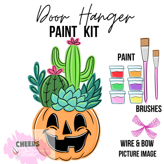 Cactus Jack- DIY Door Hanger Craft Wood Paint Kit
