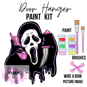 Ghost Face- DIY Door Hanger Craft Wood Paint Kit