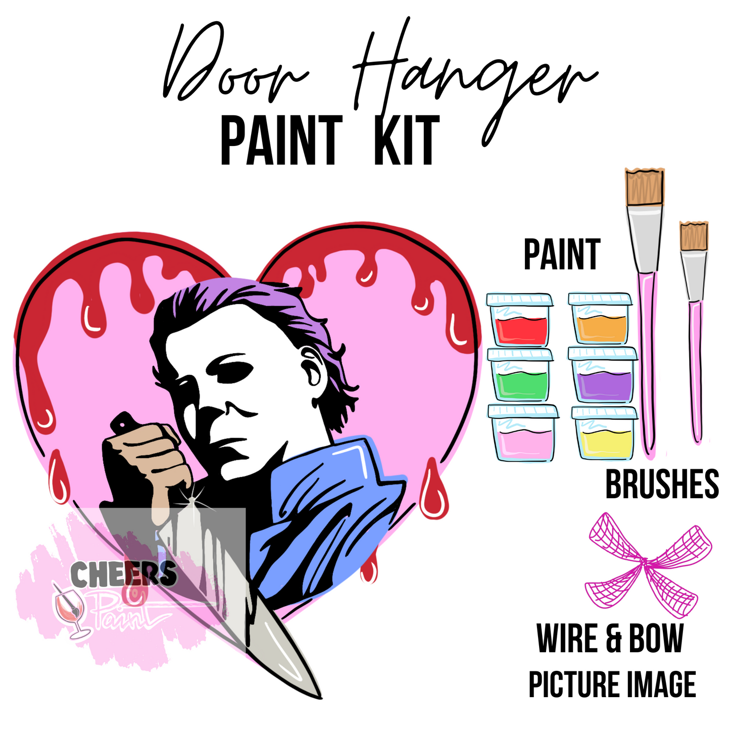 Michael Heart- DIY Door Hanger Craft Wood Paint Kit