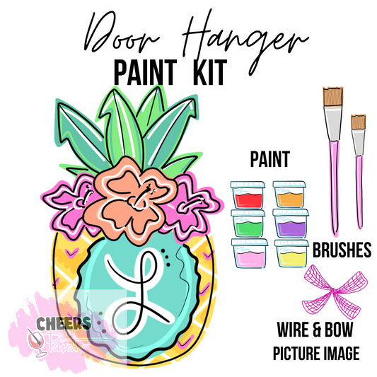 Pineapple- DIY Door Hanger Craft Wood Paint Kit