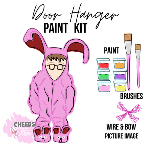 Ralphie Bunny- DIY Door Hanger Craft Wood Paint Kit