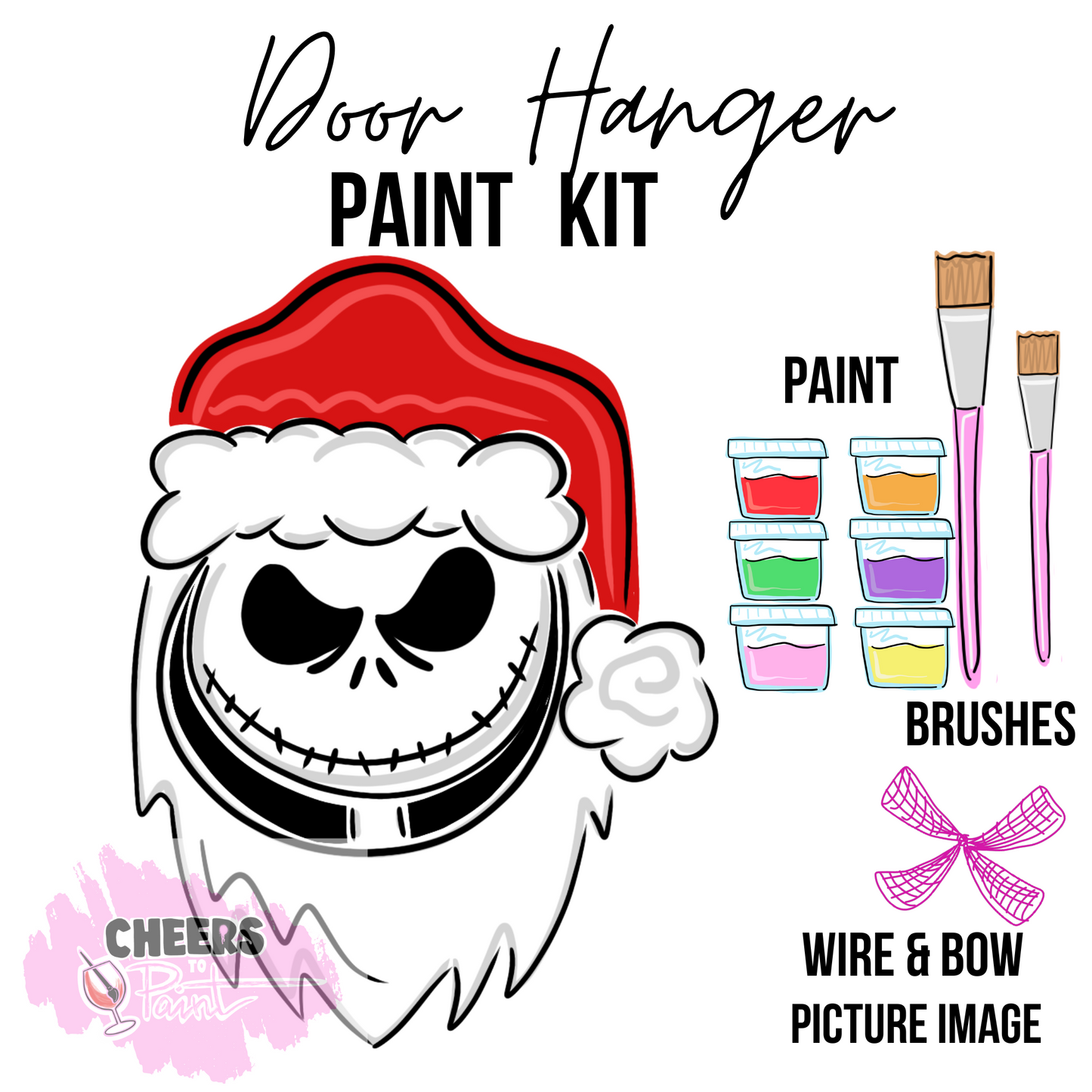 Christmas Jack- DIY Door Hanger Craft Wood Paint Kit