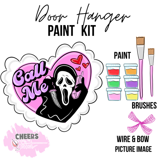 Call Me Horror- DIY Door Hanger Craft Wood Paint Kit