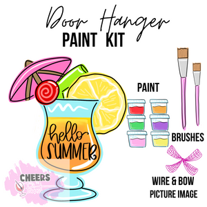 Summer Cocktail- DIY Door Hanger Craft Wood Paint Kit