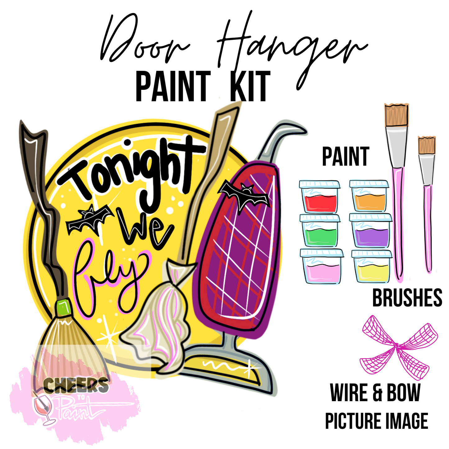 Tonight we Fly- DIY Door Hanger Craft Wood Paint Kit