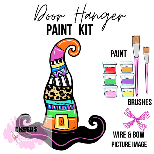 Witch Hat- DIY Door Hanger Craft Wood Paint Kit