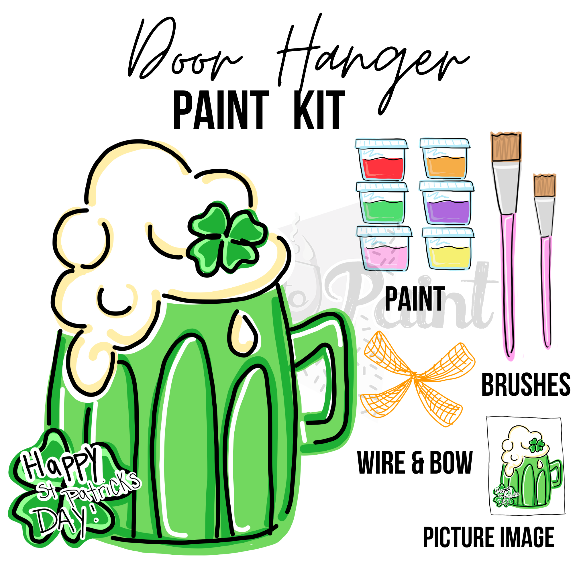 Beer Mug- DIY Door Hanger Paint Kit