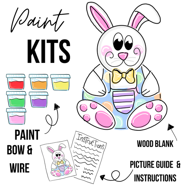 Easter Bunny- DIY Door Hanger Craft Wood Paint Kit