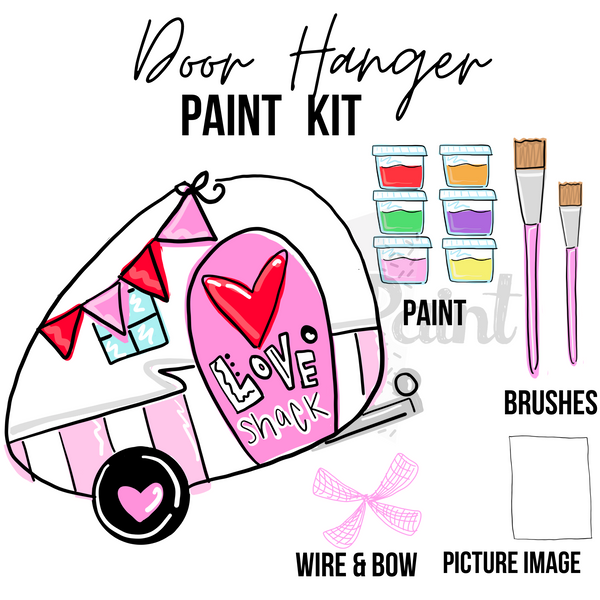 Love Shack Camper- DIY Door Hanger Craft Paint Kit