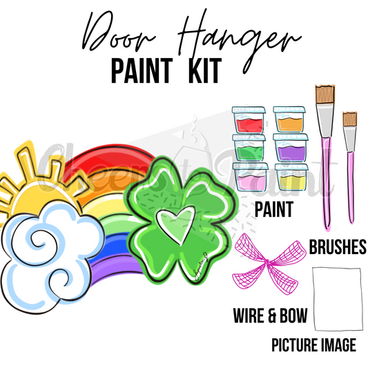 Rainbow Pot of Gold- DIY Door Hanger Craft Wood Paint Kit
