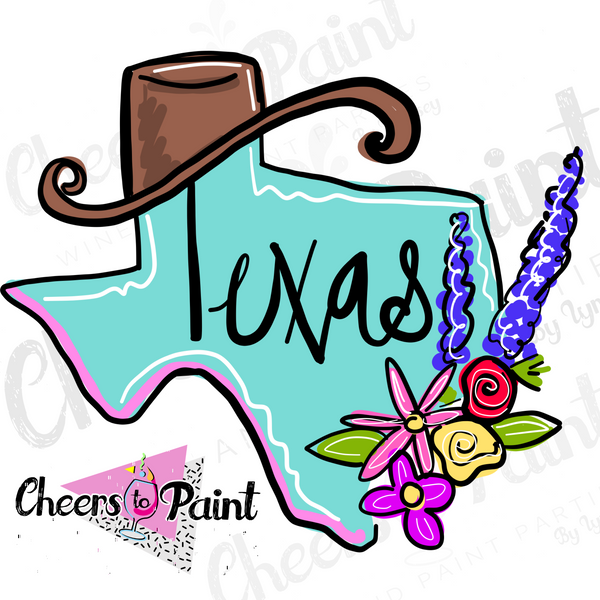 Texas Wild Flowers- DIY Door Hanger Craft Wood Paint Kit
