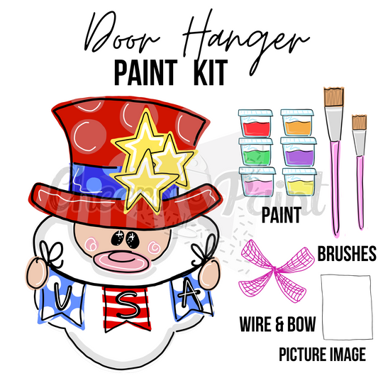 Uncle Sam- DIY Door Hanger Craft Wood Paint Kit