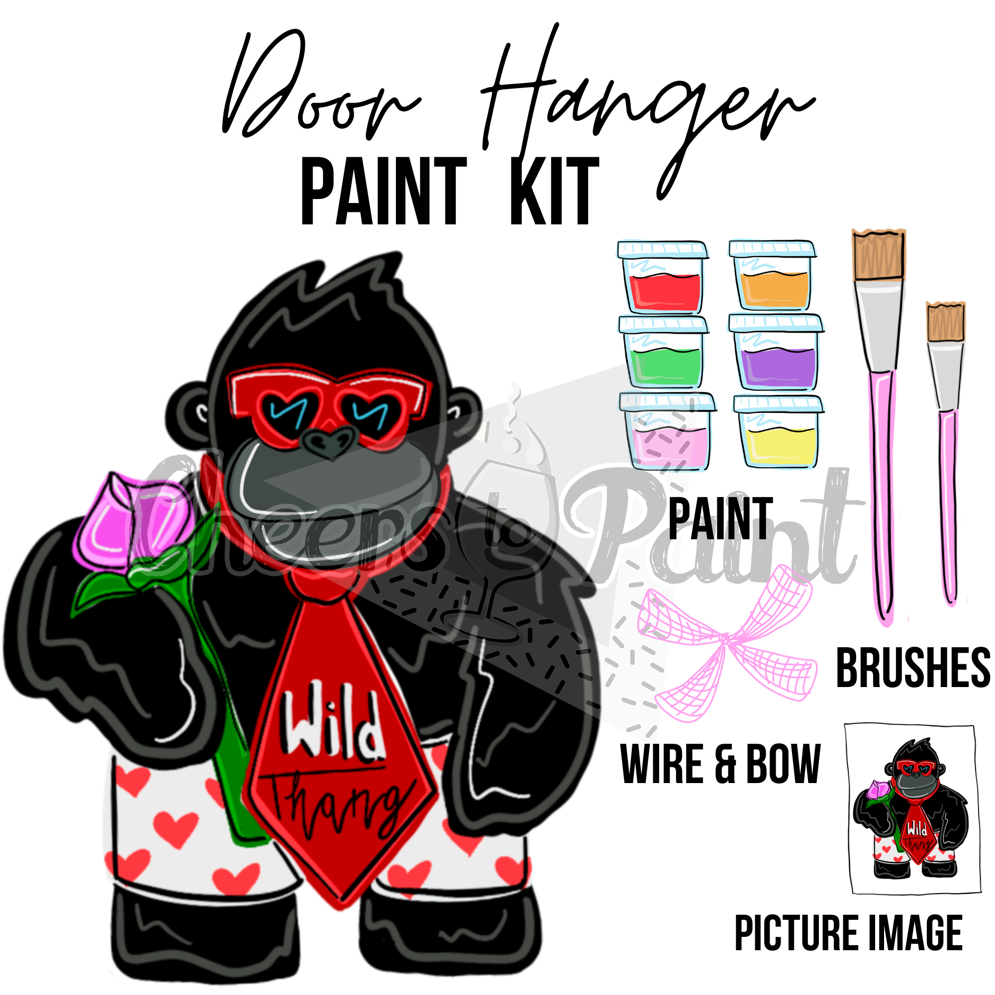 Wild Thang -DIY Door Hanger Paint Kit