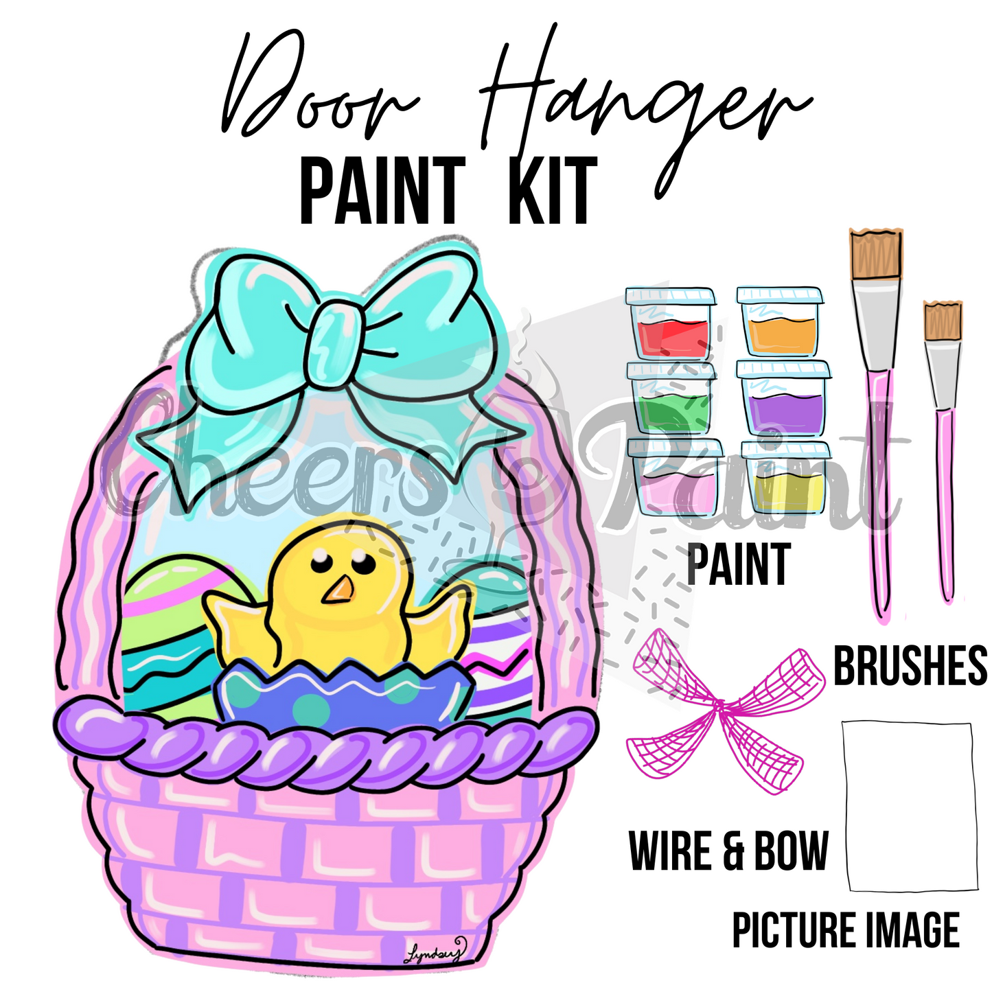 Easter Basket- DIY Door Hanger Craft Wood Paint Kit