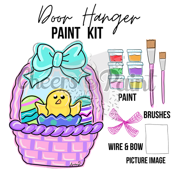 Easter Basket- DIY Door Hanger Craft Wood Paint Kit